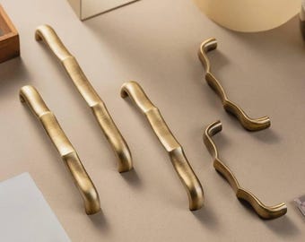 Pomo de bronce Pomo de gabinete Muebles Pomo de cocina Manijas de gabinete Tirador de gabinete de bronce antiguo Muebles de metal Pomo de gabinete de bronce dorado