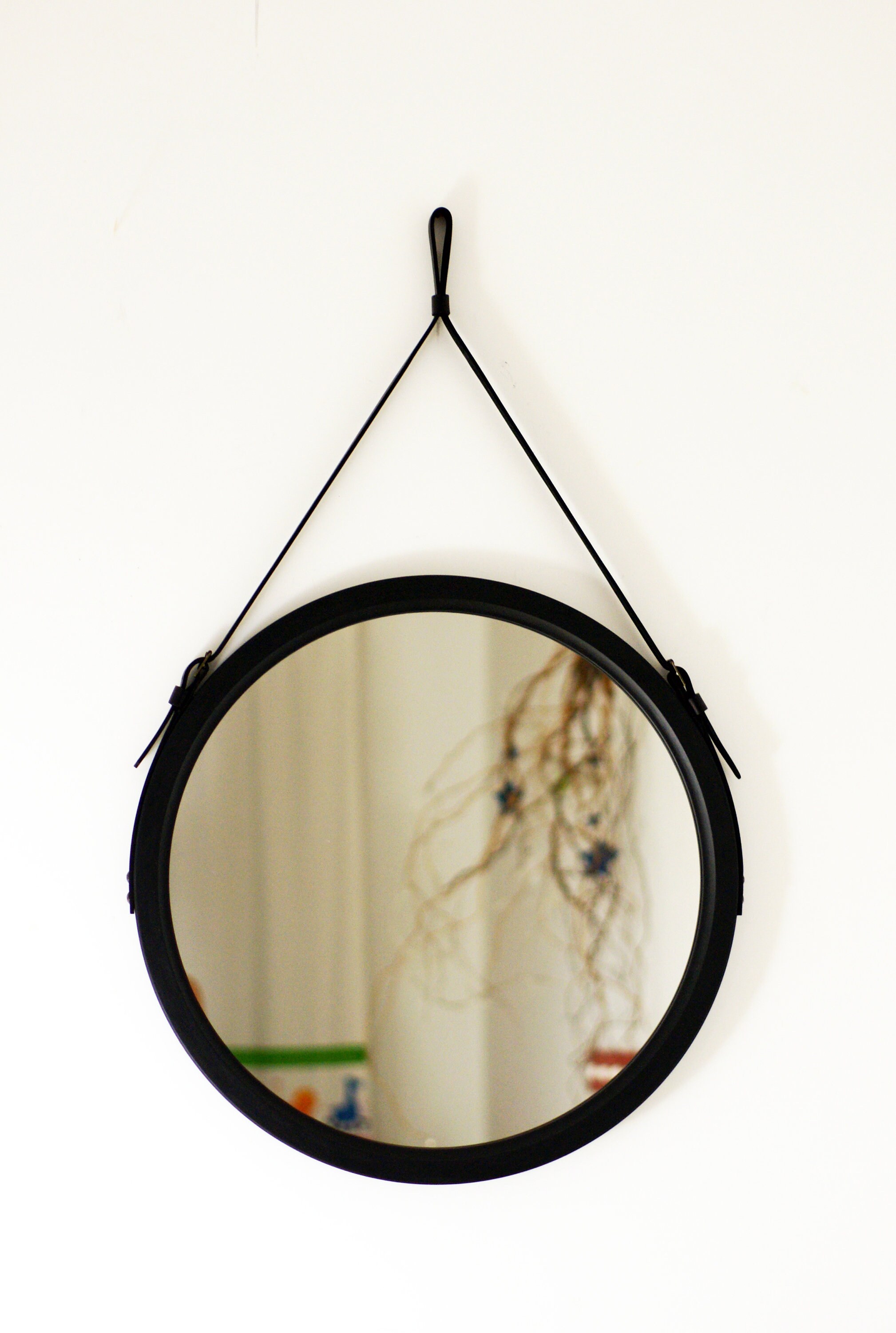 Black Round Mirror Hallway Wall Mirror Black Circle Mirror Scandinavian