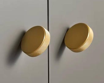 Puxadores de porta de móveis Puxadores de armário de latão Puxadores redondos para gavetas Puxadores de cozinha Puxadores de armário Puxadores redondos para móveis de latão maciço