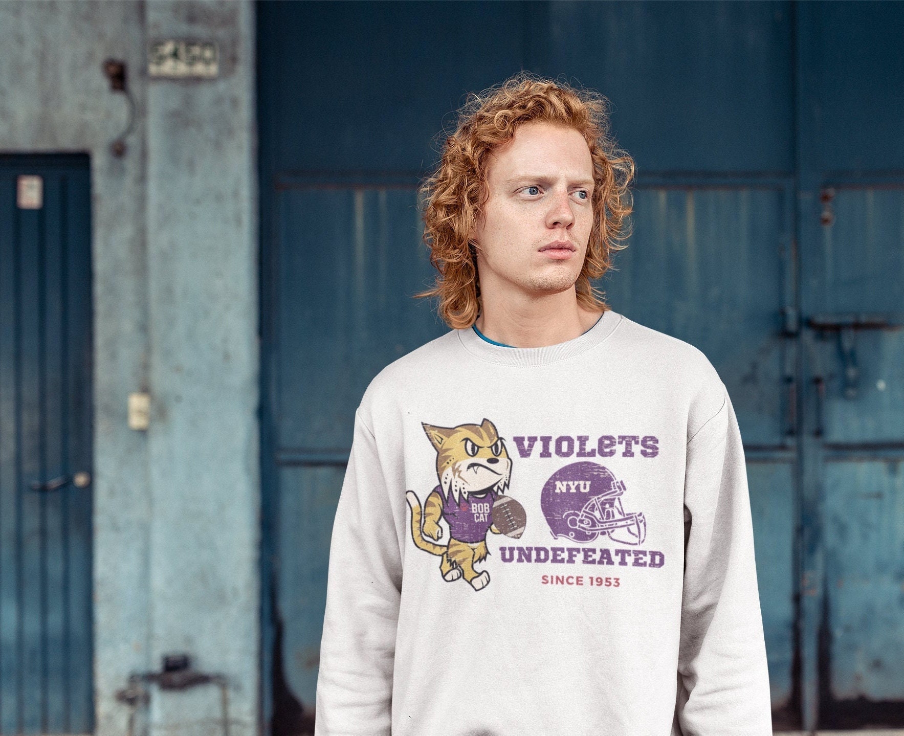 Youth Champion Purple NYU Violets Jersey T-Shirt