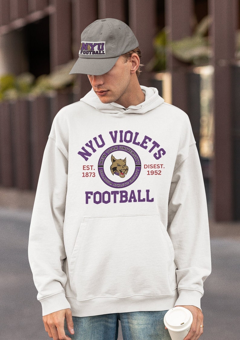 Unisex NYU Football Hoodie, New York University Sweatshirt, NYU Shirt, NYU Merch, College Gifts