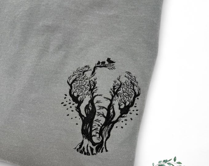 Embroidered floral Elephant , Embroidered homemade animal  tee gift, cute Comfort colors tee, unisex crewneck, plus sizes, multiple colors