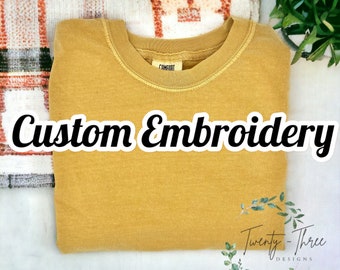 Custom Embroidery, Embroidery, Design yourself, Embroidered T-shirts