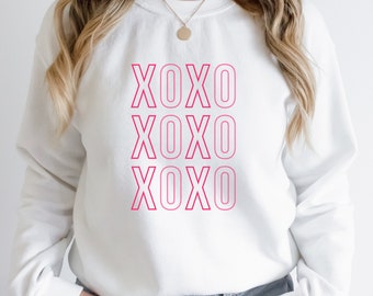 Dames Valentijnsdag sweatshirt, dames valentijnsdag shirt, valentijnsdag, dames shirt, xoxo shirt, xoxo sweatshirt, sublimatie