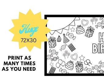 Coloring Paper Table Cover - Etsy