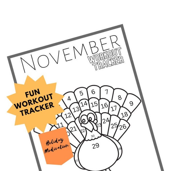 Color in Workout Calendar Etsy