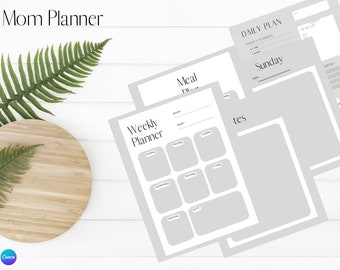 Busy Mom Planner, Templates, Canva Editable Templates