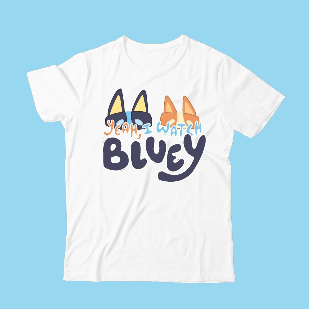 Youth Blue Dog Shirt, Kids Shirt, Kids Show Shirt, Bingo Shirt, Blue
