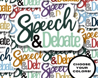 Custom Speech and Debate Sticker, debate, forensics, high school speech, high school activities, debate nerd, gifts for debaters