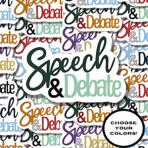 Custom Speech and Debate Sticker, debate, forensics, high school speech, high school activities, debate nerd, gifts for debaters