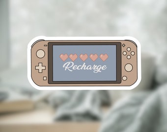 Switch Sticker, cozy gamer sticker, video game sticker, cozy sticker,  gift for gamers, twitch sticker, streamer sticker