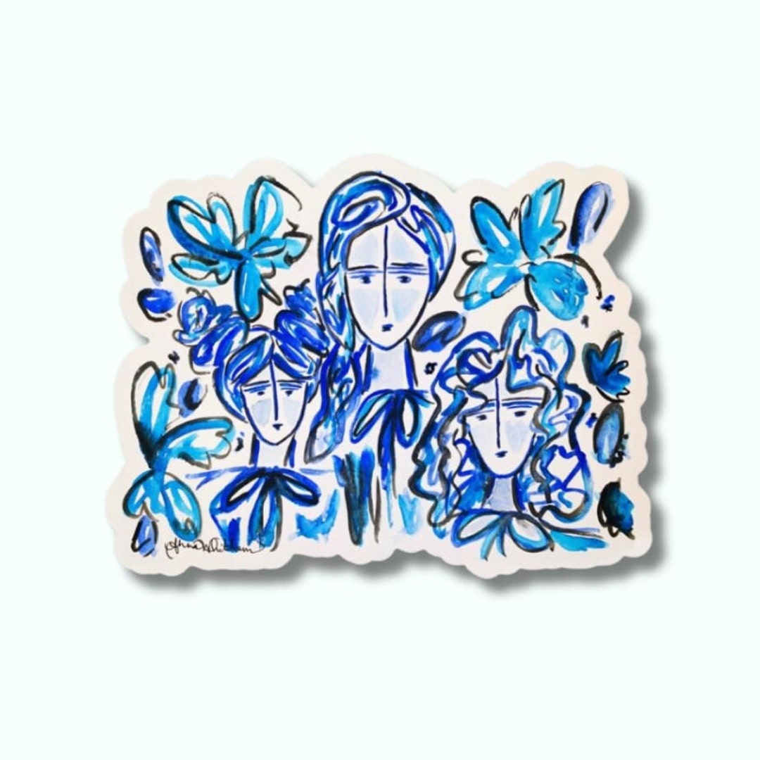 Azure Sisters Vinyl Sticker: Decorative Laptop Decal - Etsy