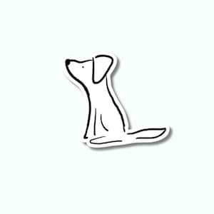Autocollant simple pour chien | Sticker décoratif | Amusant | Adorable vinyle autocollant