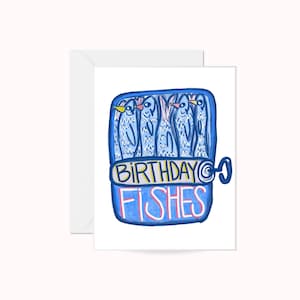 Cartão de felicitações Sardinhas Peixe Cartão de felicitações Cartão de aniversário Aniversário infantil Cartão de felicitações engraçado Cartões assustadores Desejos fofos de aniversário