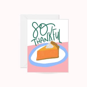 Wenskaart So Thankful Pie Wenskaart Thanksgiving Feestdag Herfst Dankbaar