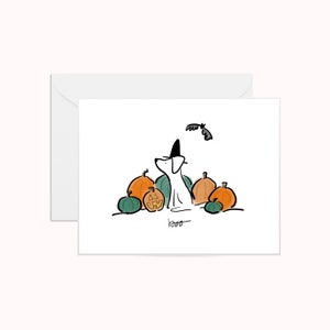 Greeting Card Halloween Dog Greeting Card Seasonal Halloween Spooky Fall-o-ween Boo