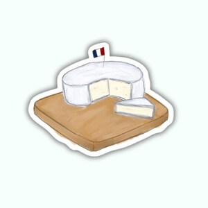 French Brie Sticker | Decorative Sticker | Fun | Cute Vinyl Sticker
