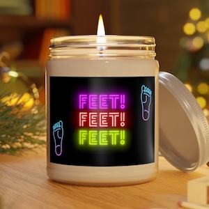 Rude Candle Gift | Smells Like Feet | Funny Candle Gift | Foot Odor Gift - 9oz 100% Soy Scented Candle
