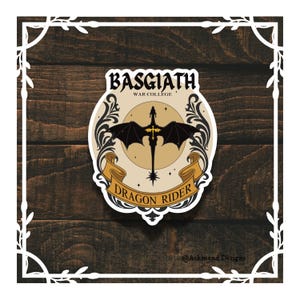 Fourth Wing Tairn Andarna Sticker Basgiath War College Sticker Dragon Rider Sticker
