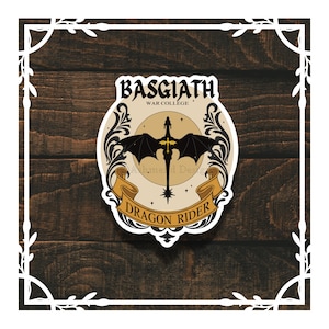 Fourth Wing Dragon Rider Sticker, Basgiath War College