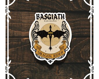 Fourth Wing Dragon Rider Sticker, Basgiath War College