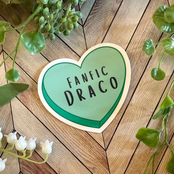 Fanfic Draco Heart Sticker Candy Heart Sticker Draco Malfoy Sticker Slytherin Sticker Dramione Sticker