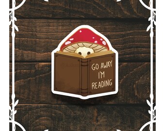 Reading Mushroom Sticker
