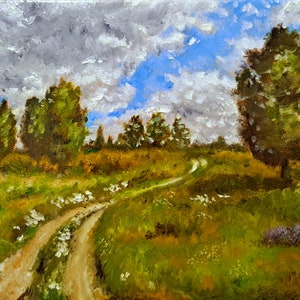 Original &quot;Out for a Walk&quot; Oil Painting