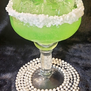 Happy Hour Margarita Scented Candle | Cocktail Candle | 13.5oz Gel Wax Candle | Black Owned | Handmade Vegan Gel Wax| Reusable Vesse