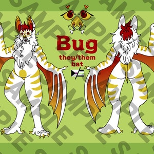 Simple Custom Fursona Reference Sheet (READ DESCRIPTION)