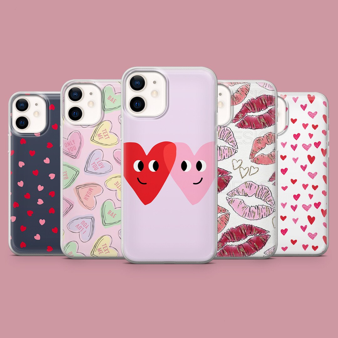 Valentines Day Phone Case Cute Love Heart Cover for iPhone 14 Pro, 13