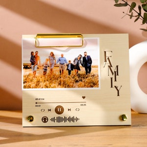Gepersonaliseerde houten lijst familiefoto: standaard muziekcode