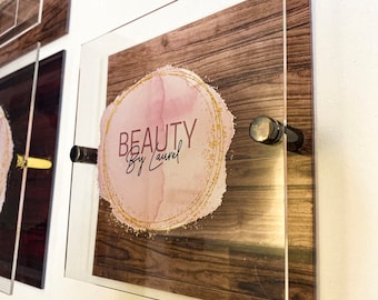 Custom Acrylic Business Logo Sign: Personalized Wall Plaque