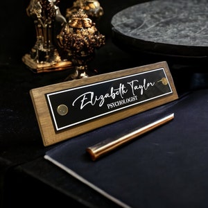 Modernes Design Personalisiertes Schreibtisch Namensschild Für Arzt und andere Berufe Geschenk