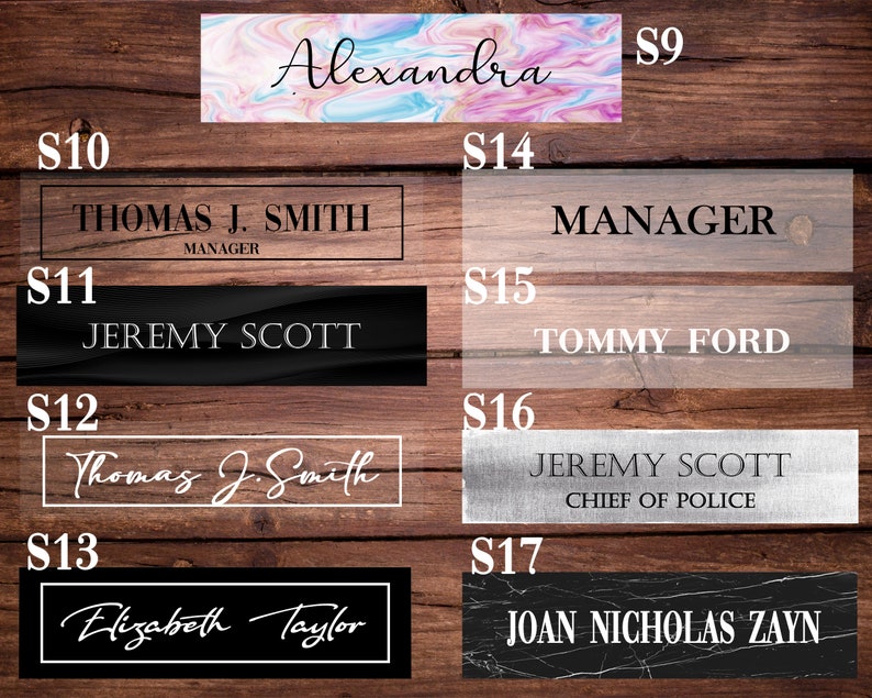 Solid Color Nameplate Custom Office Name Plate,modern Design Gold Acrylic,for Boss Gift - Etsy