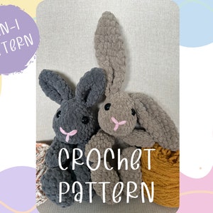 Daisy Bunny Lovey Crochet Pattern: 2-in-1 Snuggler (PDF)