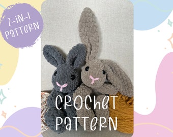 Haakpatroon Daisy Bunny Lovey: 2-in-1 knuffeldoekje (pdf)