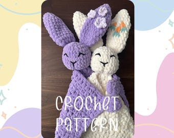 Haakpatroon Bunny Lovey: pluche deken, geborduurde wortelen (pdf)