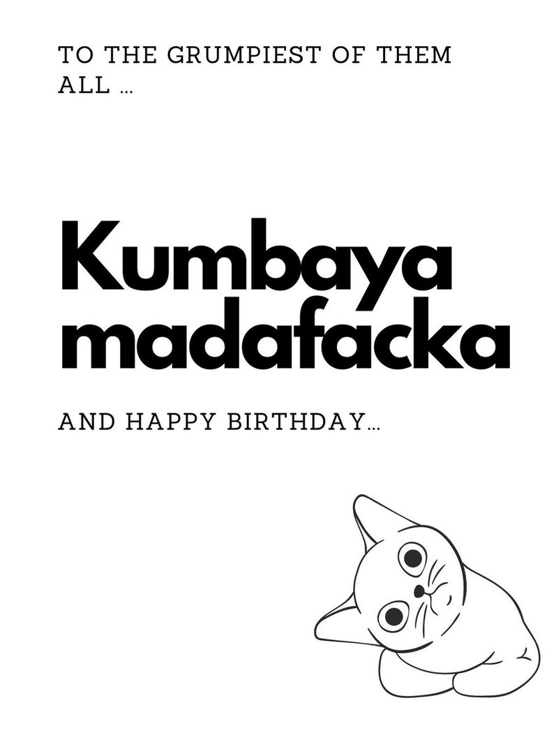 Happy Birthday Card Funny Printable : Printable Birthday Card Funny Birthday Card Instant Download