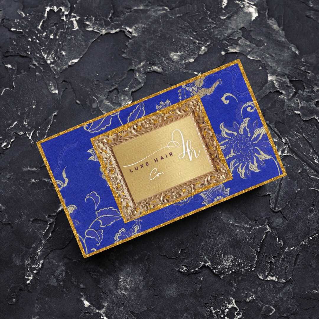 Glam Business Card Template, Hair Stylist, Business Card Instant