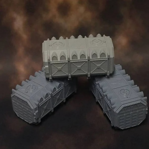 Wargame Containers, Scenery for Sci-Fi, Compatible with 40k or 28mm Tabletop Games, Wargaming Terrain, RPG Terrain for War Games 28mm/32mm