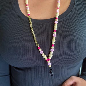 Smiley Beaded Lanyard custom for teachers lanyard for nurses beaded lanyards for badge id with breakaway clasp on colorful lanyard with name