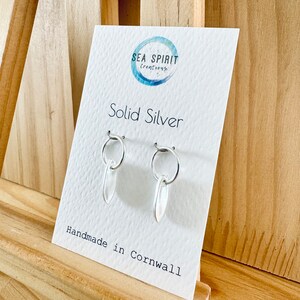 Mini Silver Surfboard Hoops