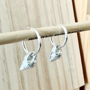 Silver Whelk Shell Hoops