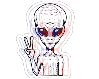 Trippy Alien Sticker