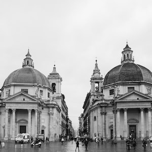 Piazza del Popolo - Twin Churches, Rome Photo, Rome Print, Italy Photo, Italy Print