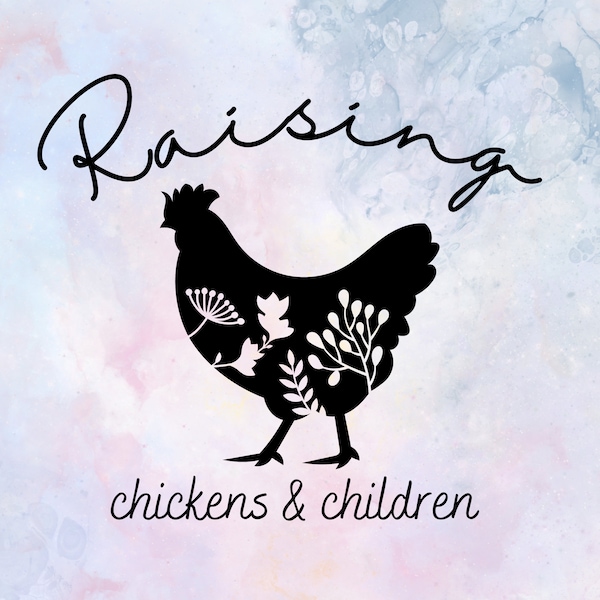 Raising chickens and children PNG design