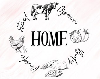 Homemade homegrown homestead homebody png design
