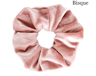Luxury Velvet Scrunchie: Soft Hair Tie with Satin Pouch