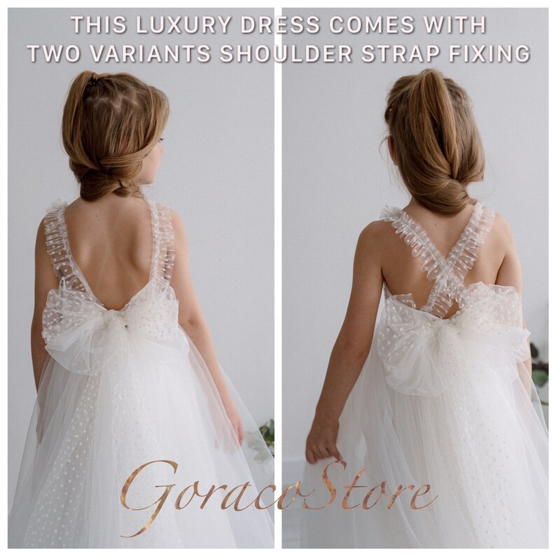 Flower Girl Dress Lace Tulle, Flower Girl Dress Satin, White Flower